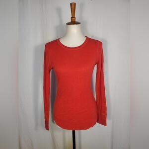 Juniors Old Navy Red Thermal Long Sleeve Shirt Size Small